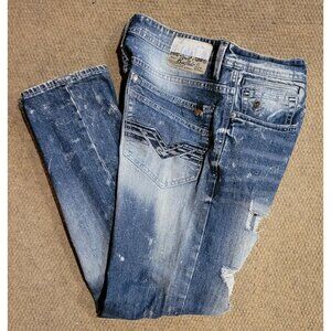 Buffalo David Bitton Men's Evan-X Slim Stretch Distressed Ripped Jeans 34x30